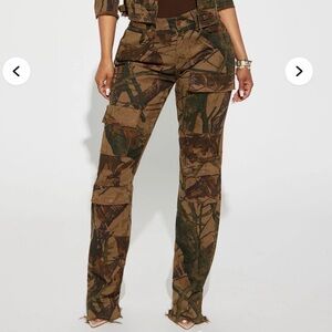 Fashion nova in the wild camouflage pants